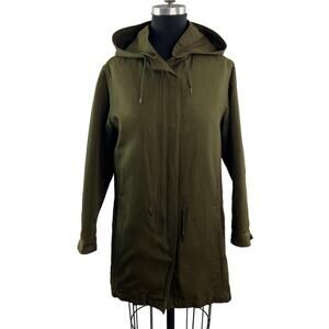 A.P.C. Paris Green Utility Jacket Hooded Long Sleeve Full Zip Size X-Small XS